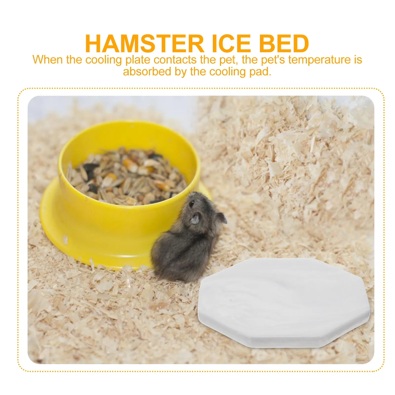 

Hamster Cooling Octagonal Ceramic Board Small Pets Cold Plate Ice Bed Summer Mat Hamster Cooling Board Chinchilla Ice Pad
