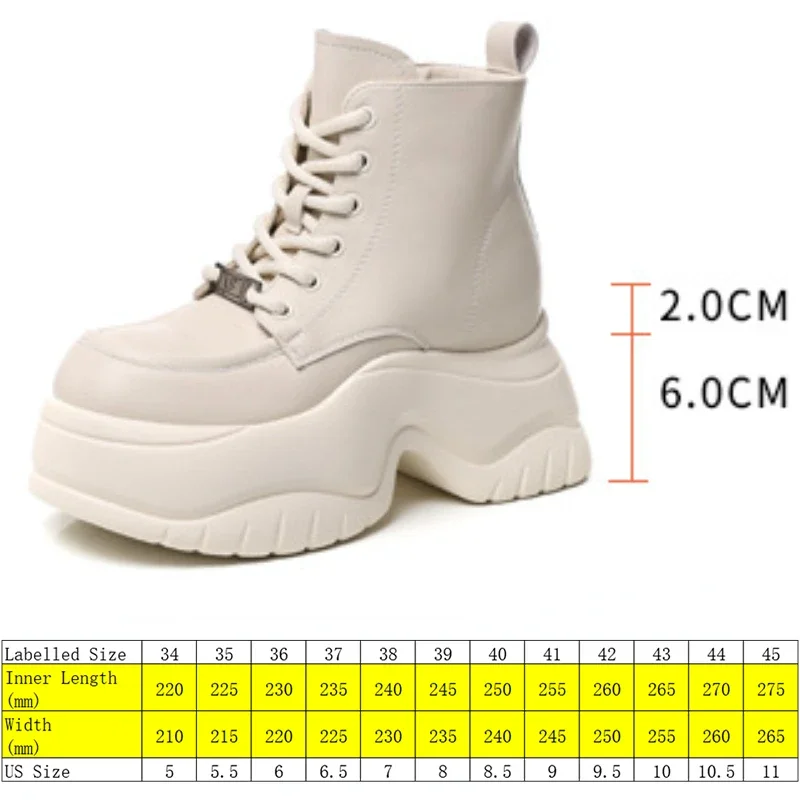 Fujin 8cm skóra syntetyczna z mikrofibry platforma klinowe kolana wysokie modne jesienne buty brytyjskie ZIP buty damskie kostki buty wiosenne