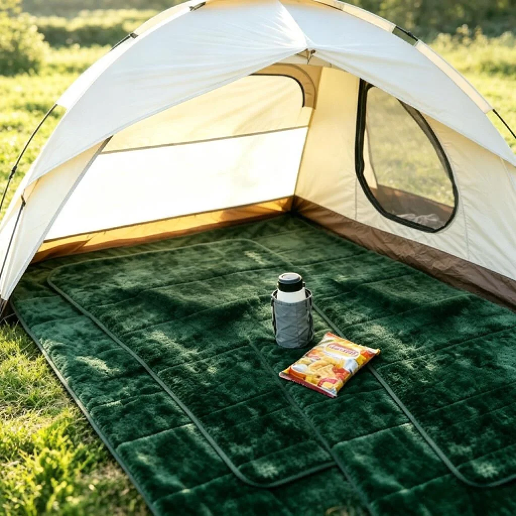 Outdoor Waterproof Throw Blanket Double Layer Flannel Sherpa Warm Blanket Washable Camping Travel Blanket