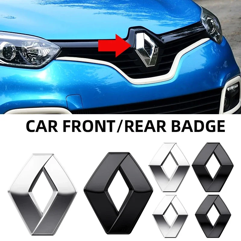 1 piece rear boot badge front grille hood trunk Emblem logo For Renault RS Koleos Captur Talisman Kadjar Megane 2 3 Clio 5 Zoe