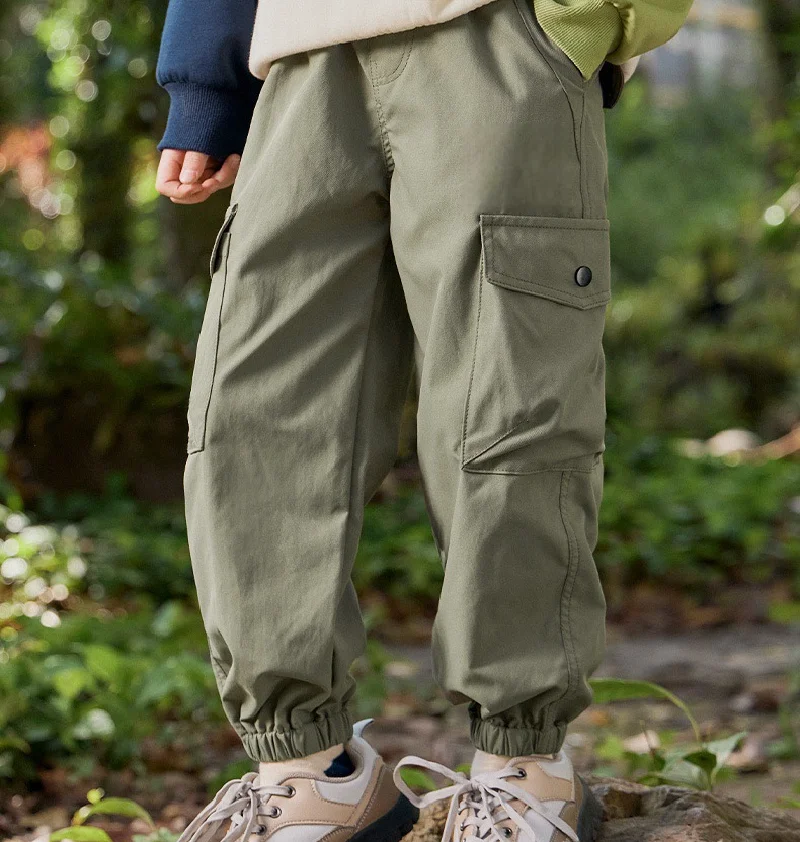 

Boys Cargo Pants Spring Autumn Big Kids Sport Casual Pants Teenage Joggers Trousers Children Fashion Streetwear Baggy Pants