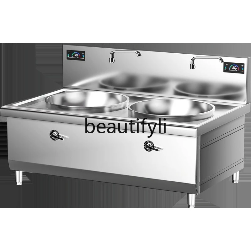 

Мощная коммерческая индукционная плита, большая кастрюля, электрическая плита с двойной головкой