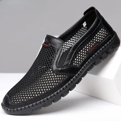 Men Sneakers Mesh Shoes Summer Breathable Light Men's Casual Shoes Lace-Up Walking Footwear Tenis Masculino Zapatillas Hombre