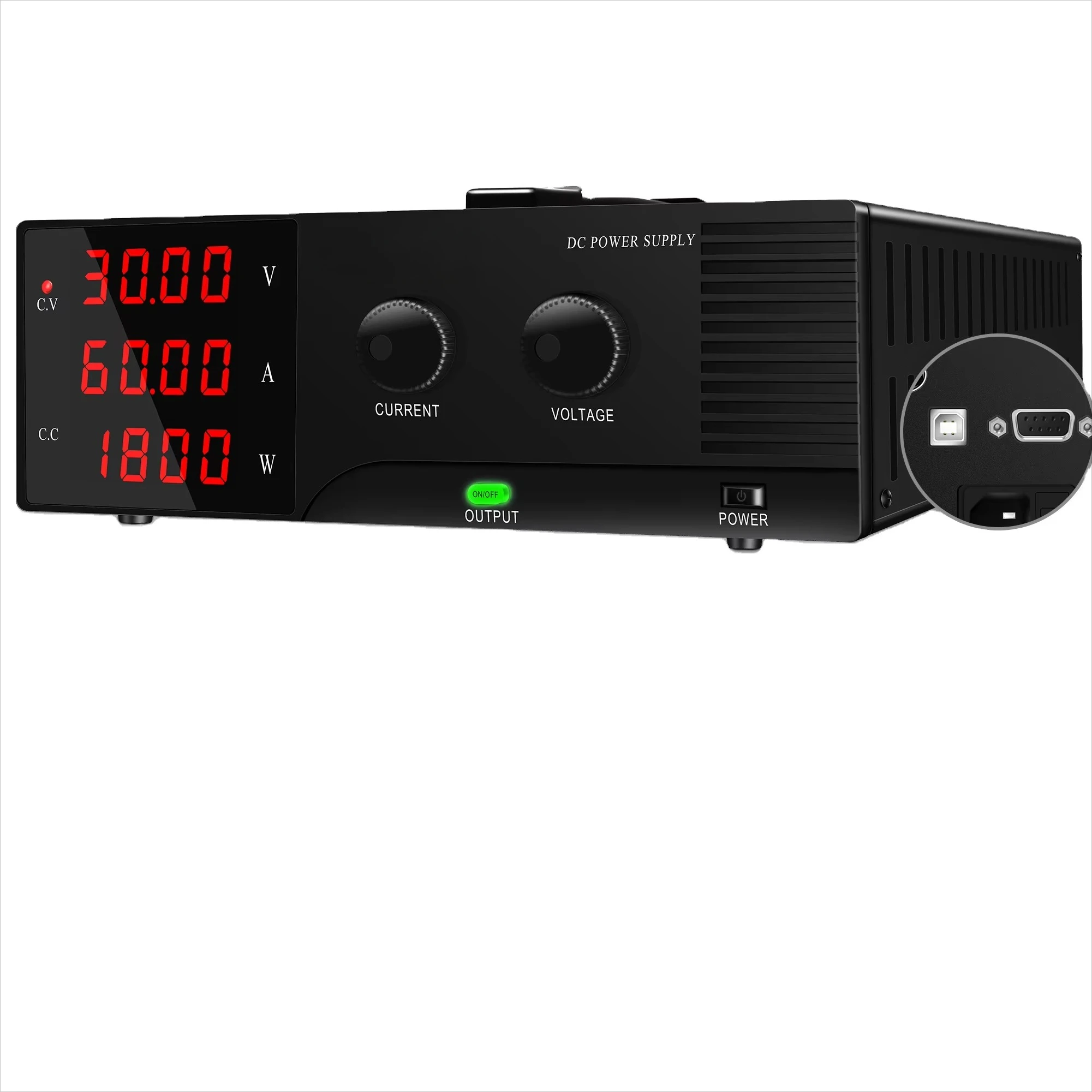 LED Power Supply 60V 30A Programmable DC Power Supply Maintenance Workbench RS232 Port Stabilized Power Supplies 1800W