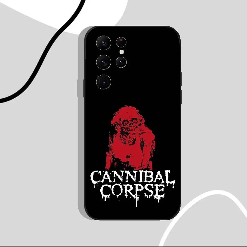 Banda c-canibals c-corpse capa de telefone para samsung s25, s24 ultra, s20, s30 plus, s22 plus, s23, ultra 5g silicone preto escudo