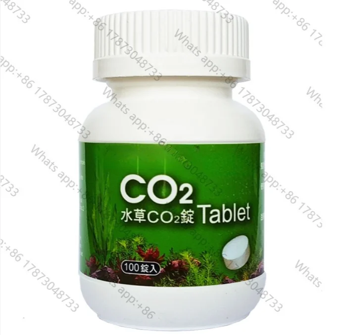 CO2 Tablets for Aquarium Plants - Slow Release Dissolved CO2 Booster - 100 Tablets/Bottle - Fish Tank Plant Growth Supply