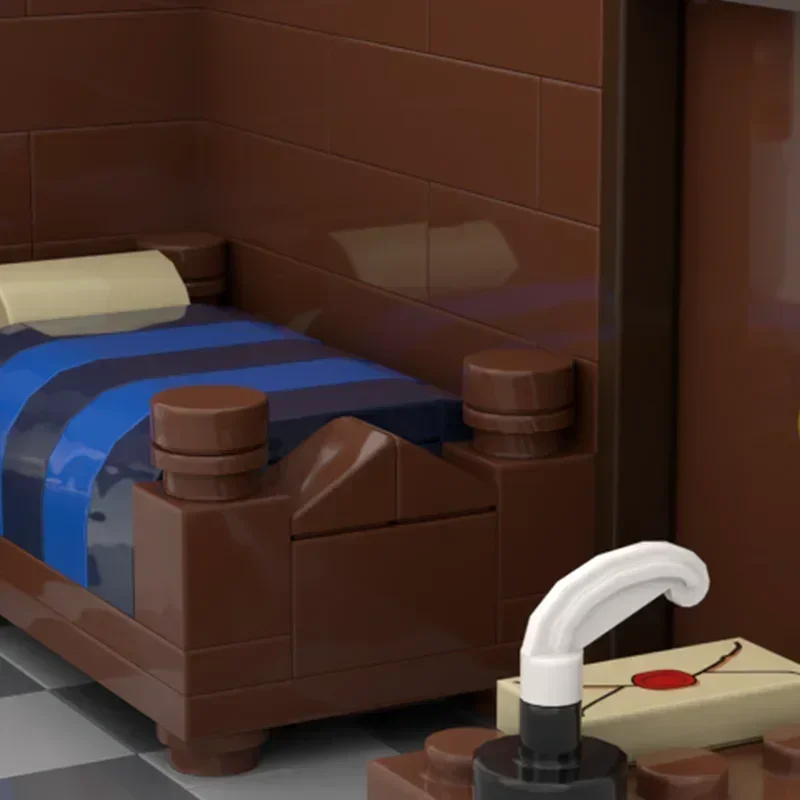 중세 성 모델 Moc 빌딩 블록 중세 호텔 기술 벽돌 DIY 조립 건설 장난감 휴일 생일 선물