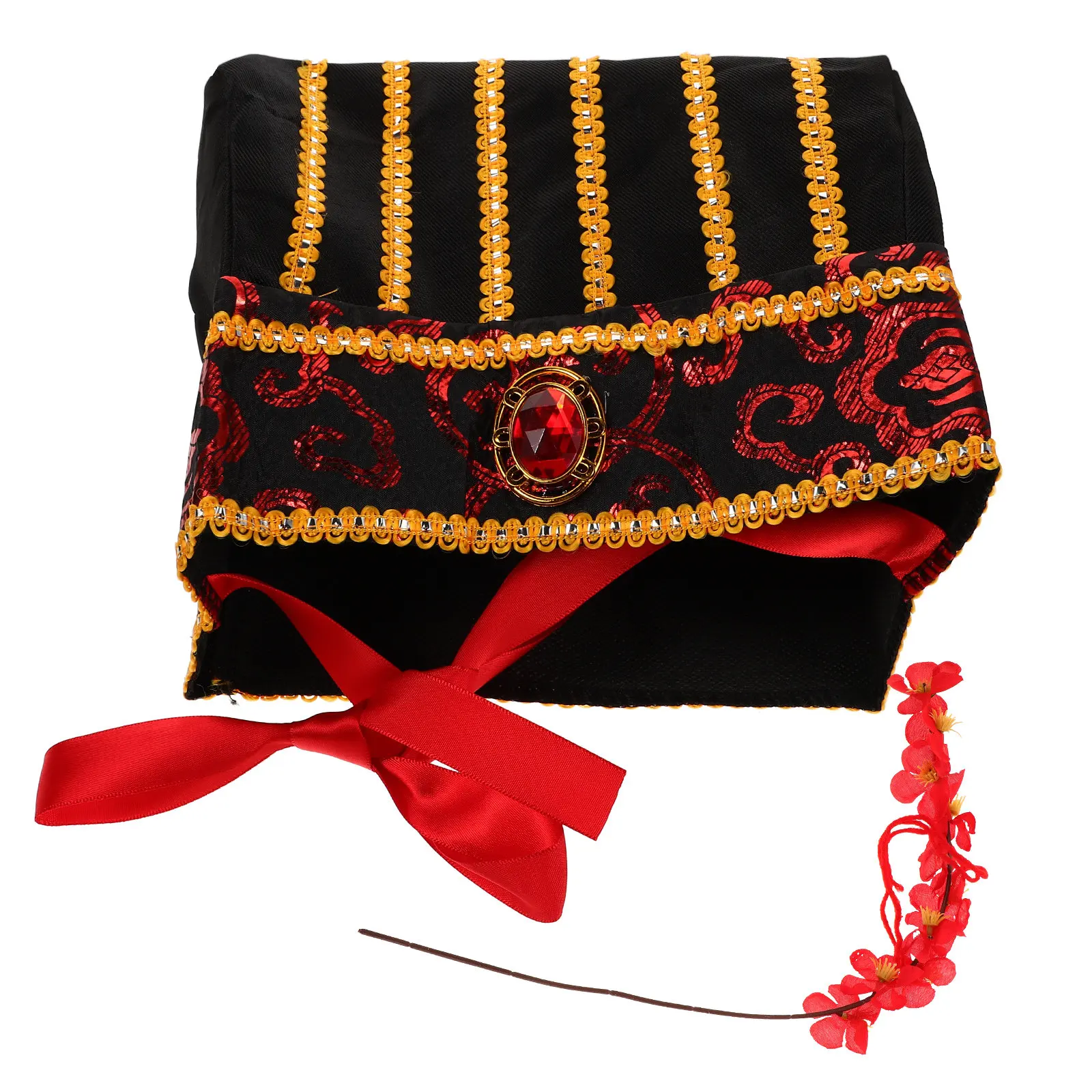 Authentic Period Hat Chinese Scholar Style Cloth Headgear for Cosplay Stage Performance Party Costume