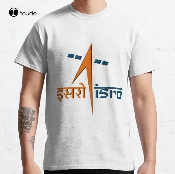 Indian Space Research Organization (Isro) Logo Classic T-Shirt Tee Shirt Custom Aldult Teen Unisex Digital Printing Xs-5Xl