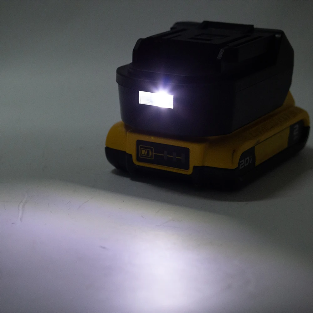 Battery Converter Adapter for DeWalt 18V Li-ion to for Makita 18V BL Series Power Cordless Tool W/LED Light and USB(NO Battery )