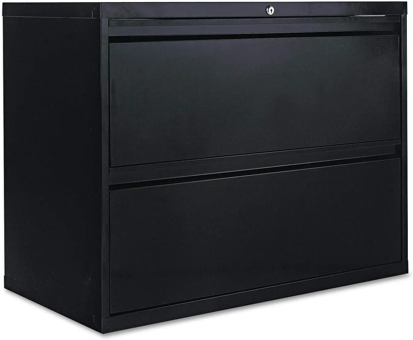 2-Drawer Lateral File Cabinet, 36 by 19-1/4 by 29-Inch, Black