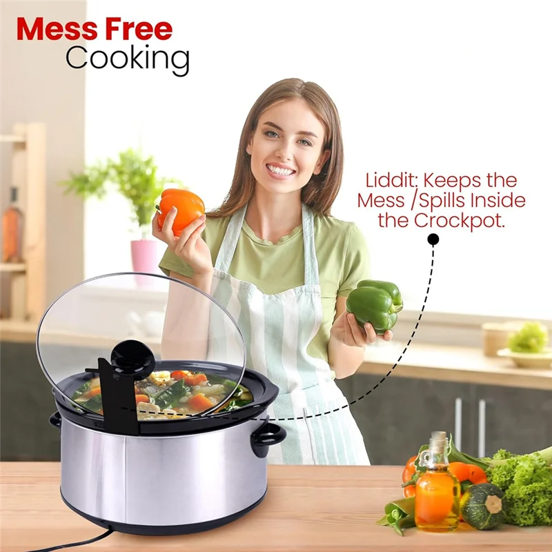 

Slow Cooker Lid Holder For Stovetop For Kitchen Organization Saving Slow Cooker Lid Standb64b