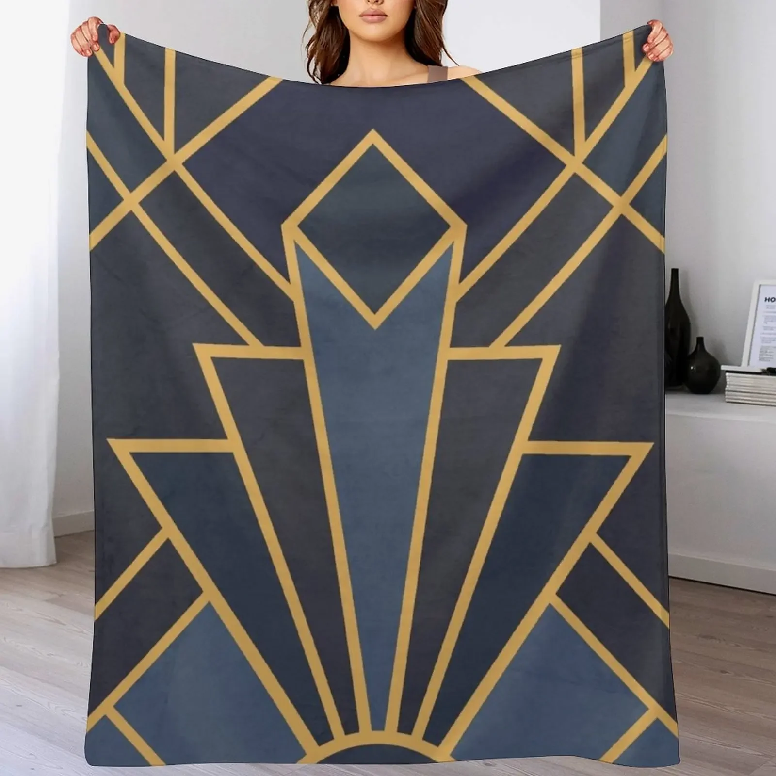 

Art Deco inspiration Throw Blanket Cozy Home Blanket Gift for Christmas Holiday