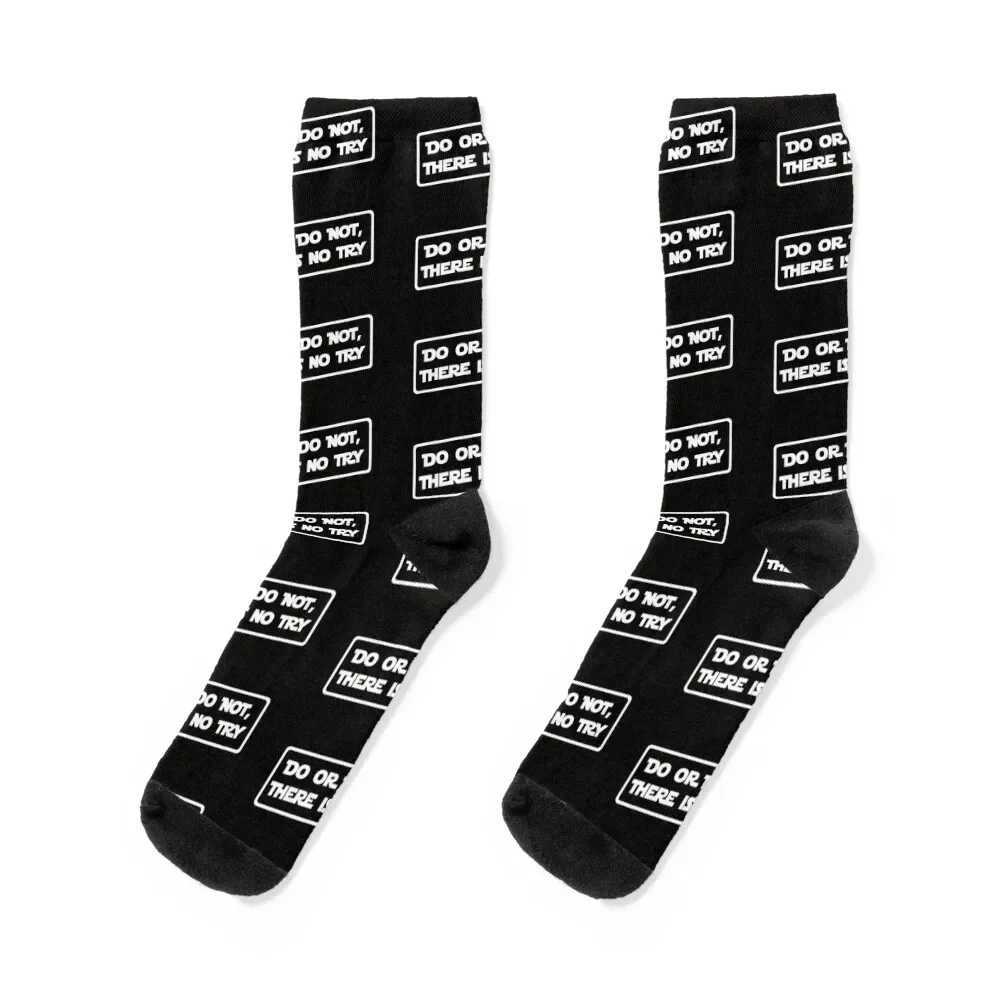 

Do or do not, there is no try... (White) Socks kids tennis christmas gifts Socks For Women Men's