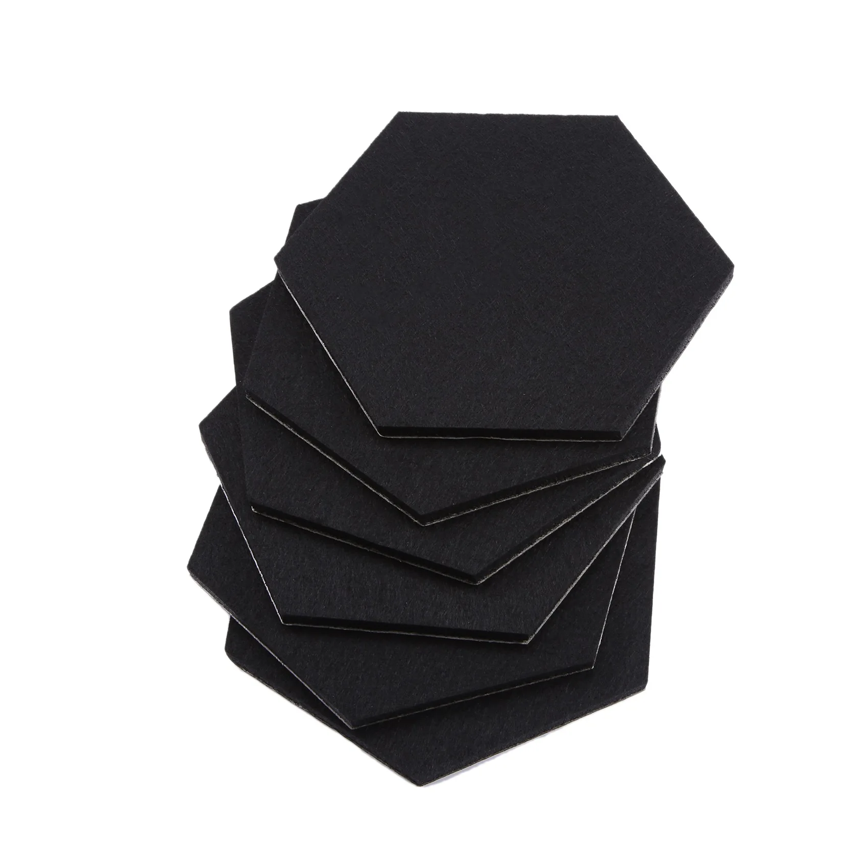 B50B-Felt Memo Board Decorative Notice Board Hexagon Bulletin Board,Felt Cork Board Tiles,Pin Board Wall Decor For Photos,Memos(