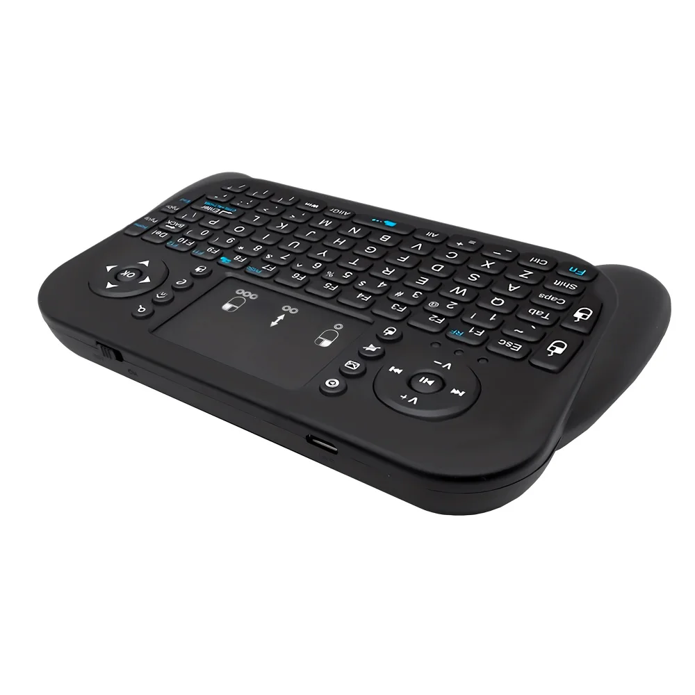 Mini tastiera wireless portatile V8 Stardard versione 2.4G Bluetooth Touchpad Air Mouse telecomando per Android TV Box