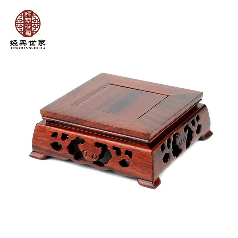 

Square Bonsai Display Pedestal Vase Decoration Statue Collection Base Home Ming Dynasty Style