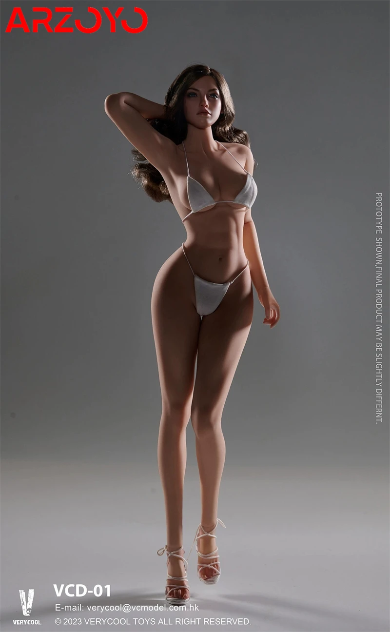 VERYCOOL VCD-01 VCD-02 1/6 Female Seamless Makeup Body 12'' Medium Chest Action Figure Fair Regular Wheat Silicone Body