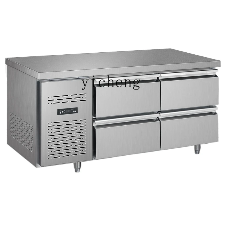 

ZK Refrigerated Cabinet Air-Cooled Refrigerator Commercial Freezing Workbench Hotel Kitchen Fresh Cabinet