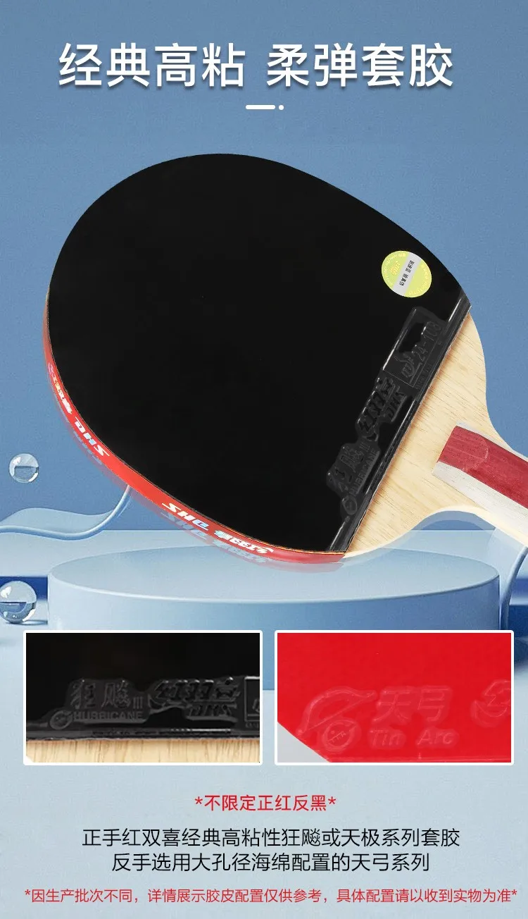 DHS H4002 4/5/6 Sterne Tischtennisschläger H5002 H6002 Ping-Pong-Schläger Professioneller Holzschläger mit Klebegummi – Detail 28