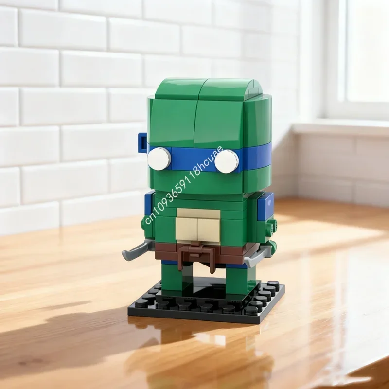 96pcs MOC Brickheadz Leonardo Brickheadzed Model Building Blocks Festival Gifts Construction Assemble Creative Toys Idea