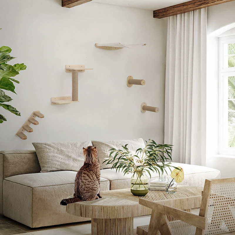 Imagem -05 - Cat Wall Steps For Dry Wall Rack para Gatos Médios e Grandes Móveis Adequados para a Maioria dos Gatinhos 118