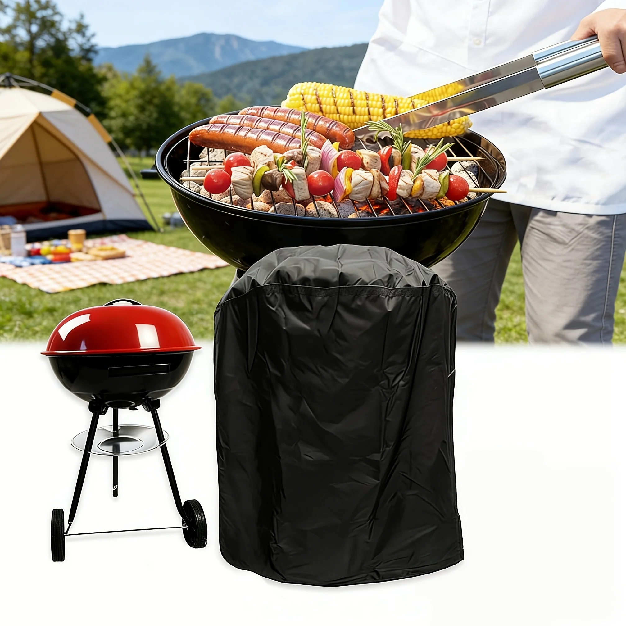 Round Grill Cover for Outdoor Grill, 22.9