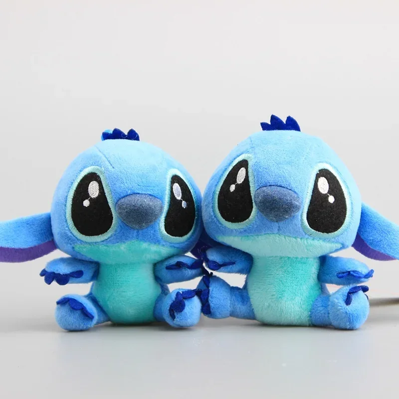 

2025-10Pcs/Lot Cartoon Lilo and Stitches Small Pendant Plush Toy,4" 10CM Kawaii Plush Keychain Kids Best Chirstmas Gift Toys