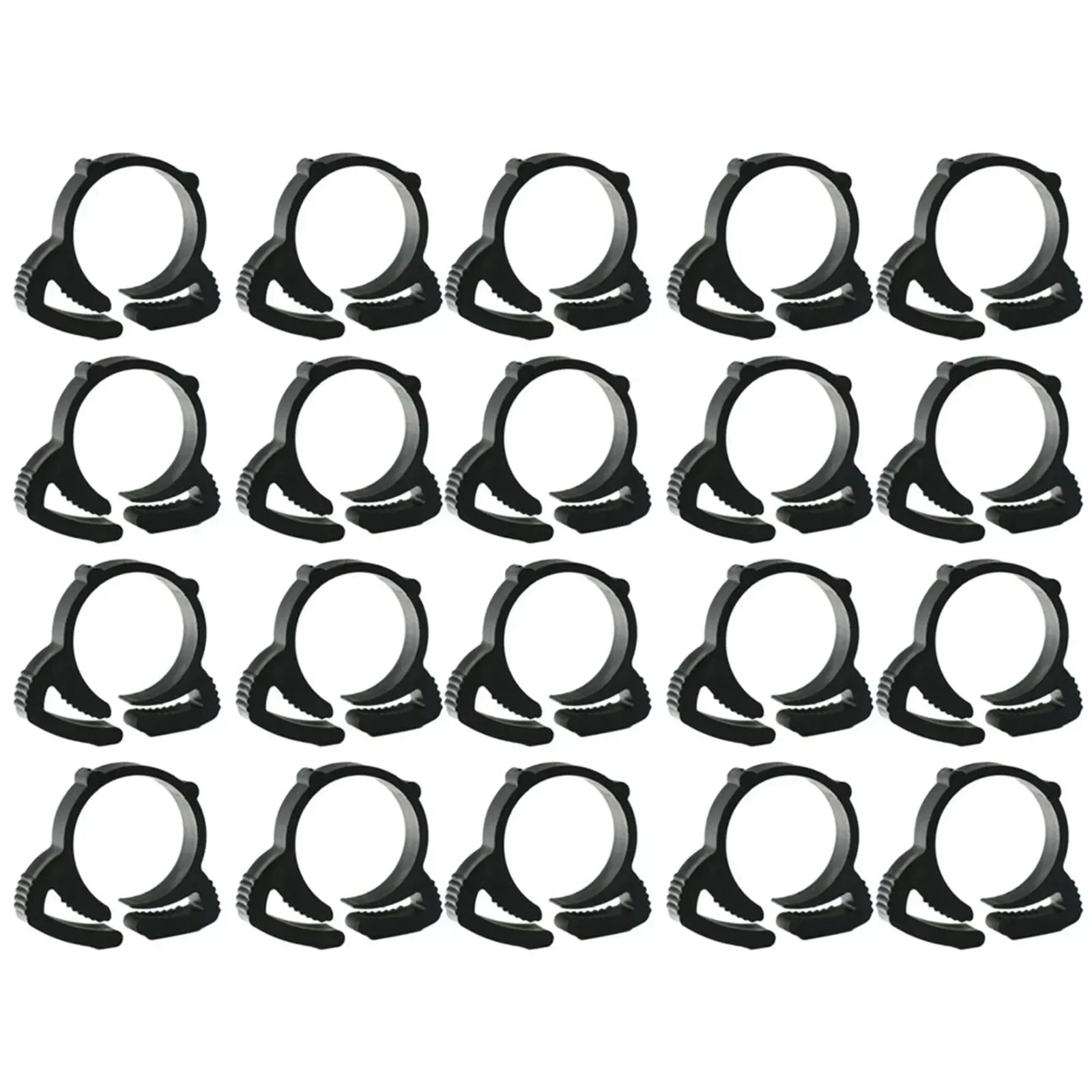 20pcs Clip Nylon Snap Fit Plastic Ratchet Clamp Irrigation Garden Hose Pipe Ratchet Clamps Garden Hose Pipe Clip Nylon Snap