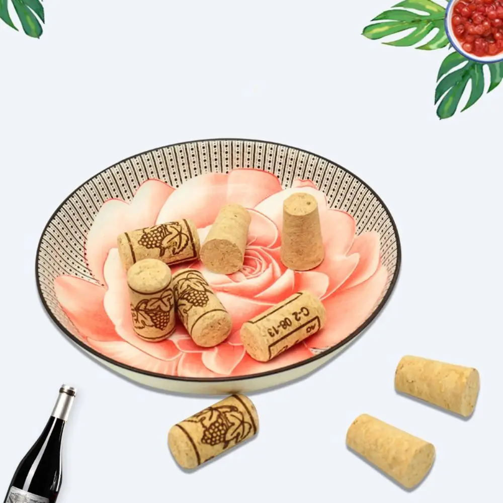 10Pcs 22mm Wood Wine Corks Stopper High Density Material Reusable Bottle Corks Sealed Cylindrical/conical Sealing Plug