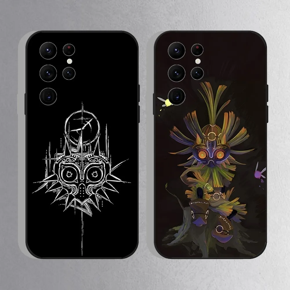 

Z-Zeldas-Majoras Mask Phone Case For Samsung S25,S24 Ultra,S20,S30 plus,S22 plus,S23,S30 Ultra 5G Silicone Black Shell