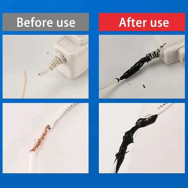 15/60 مللي شريط كهربائي عازل سائل مقاوم للماء شريط عازل مقاوم لدرجات الحرارة العالية سلك كهربائي كابل معطف الغراء #2