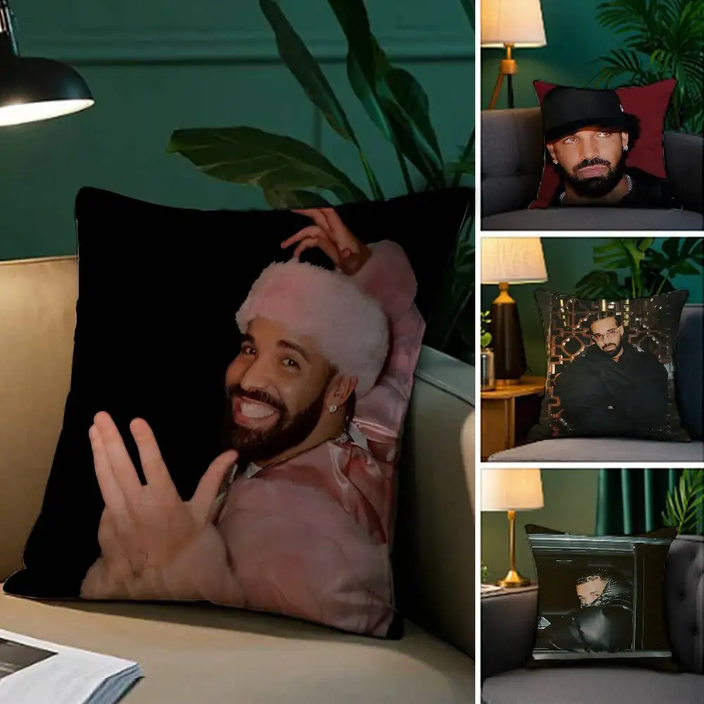 A-Aubrey D-DrakeS G-Graham-Kissenbezug, Anti-Dustmite-Kissenbezug, unsichtbarer Reißverschluss, seidiger kurzer Plüsch-Sofa-Kissenbezug