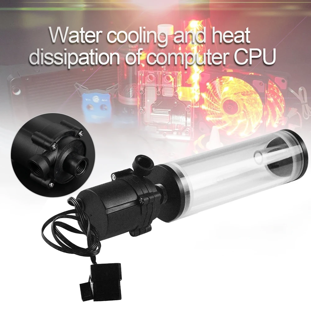 Water Cooler System for PC Thread Cylinder Computer Water Tank  Unit Water Cooling 160MM Pump Radiator Custom Holder Kit for CPU