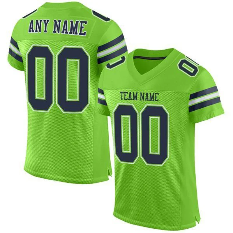 Customized Football for Men Jersey Personlized Sew Team Football Game Short Sleeves Athletic Tee Shirts Unisex