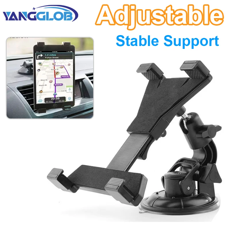 Tablet Car Holder Stand For iPad Air 1 2 Mini 2 3 4 Pro 9.7 10.5 Universal Windshield Mount For 7 to 11 Inch Samsung Tab