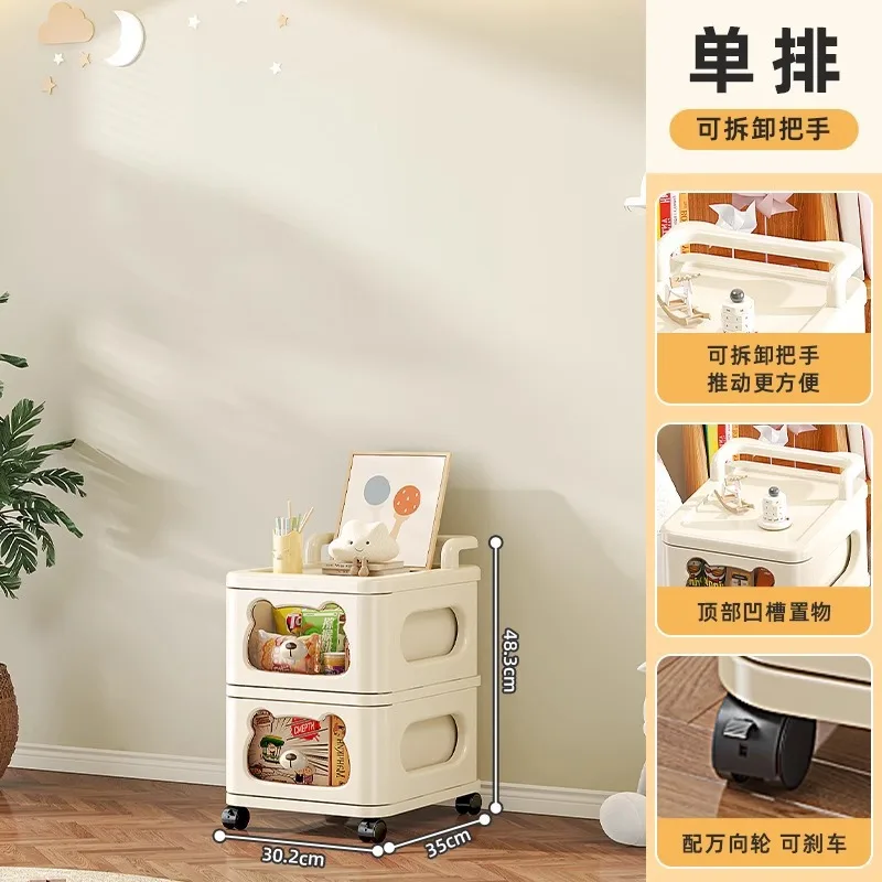 AOLIVIYA Home Storage Locker Children's Clothes Storage Box Bedside Table Storage Cabinet Drawer Type Toy Snack Cabinet