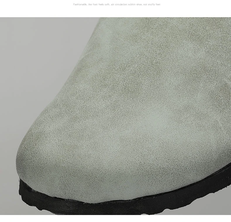 Bequeme Herren-Hausschuhe mit Lederobermaterial, Sommer-Freizeitschuhe, leicht, atmungsaktiv, für den Innen- und Außenbereich – Detail 3
