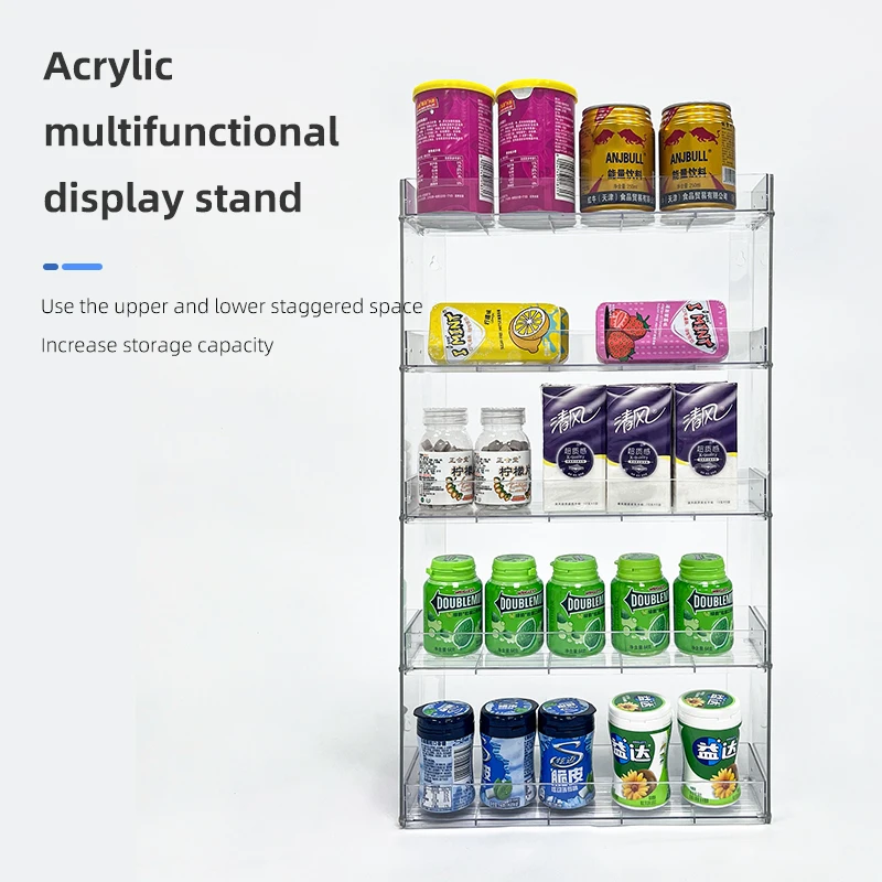 Cigarette Display Holder Retail Acrylic Candy Racks Shelf Store Medicines Snacks Cigarettes Stand Supermarket Display Shelves