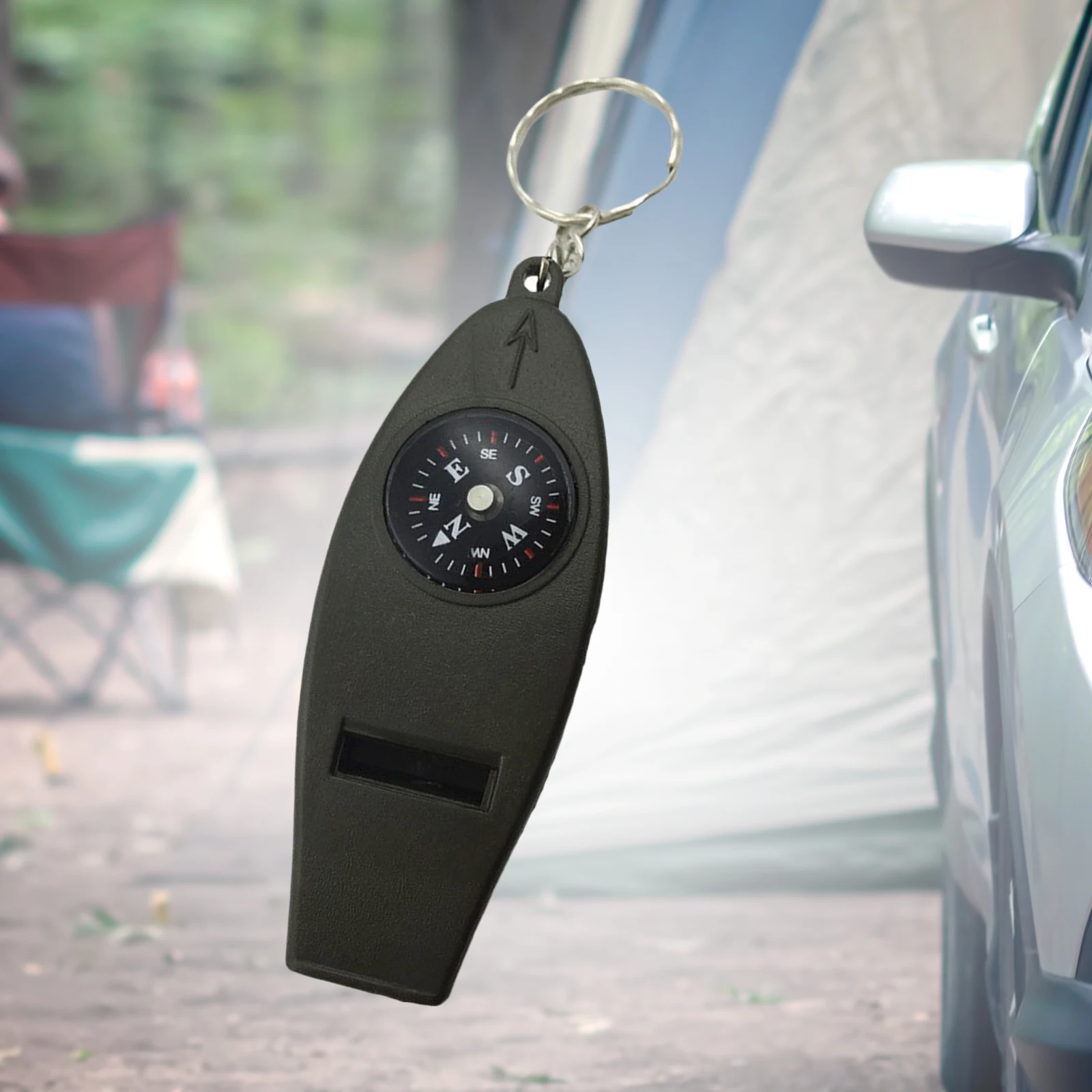 Düdük pusula balıkçılık acil yürüyüş için çok fonksiyonlu düdük düdük acil anahtarlık termometre Survival