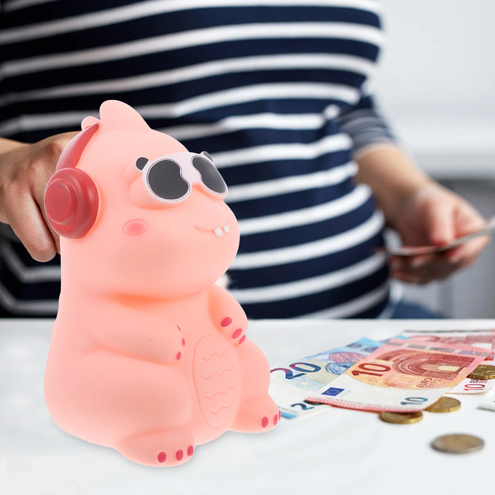 لطيف على شكل ديناصور الفينيل حصالة على شكل حيوان للعملات المعدنية الاطفال الفتيات هدية عيد ميلاد الكرتون الزخرفية توفير وعاء سطح المكتب الاستخدام #1