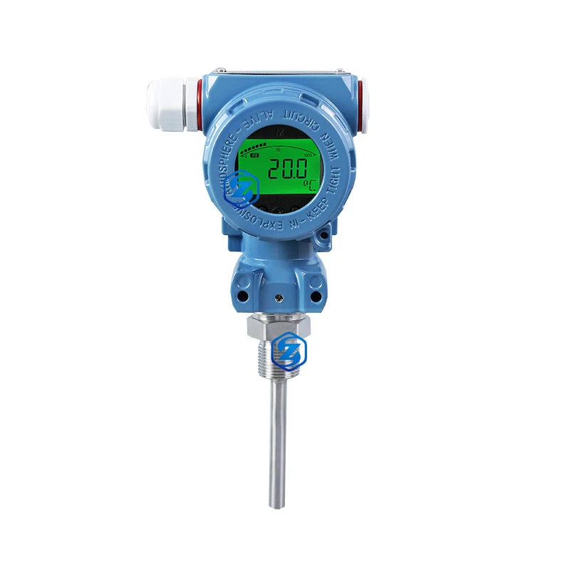 HART PT100 Temperature Transmitter 4-20ma Integrated Intelligent Temperature Transmitter LCD RTD PT100 Temperature Sensor