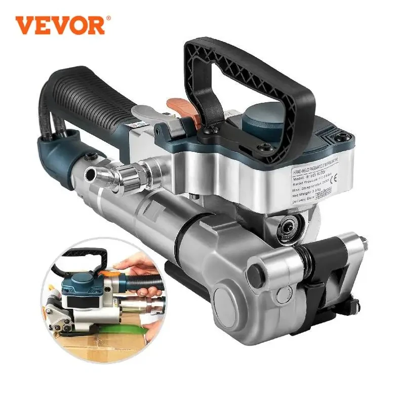 VEVOR B25 Pneumatic Strapping Tool Handheld Strapping Machine with 3500N Max Tension for 0.75-0.98 inch PP/PET Belt Packaging