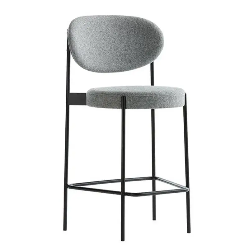 

Nordic Home Backrest Bar Chair Modern Simple Bar Front Desk Stylish High Stool