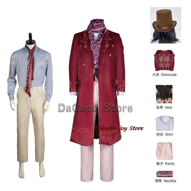 didi 2025 2025 hhhWilly Oompa Costume Loompas Adult Kids Willie Wonca Cosplay Umpa Lumpa Suit Movie Chocolate Wonk Factory Fancy