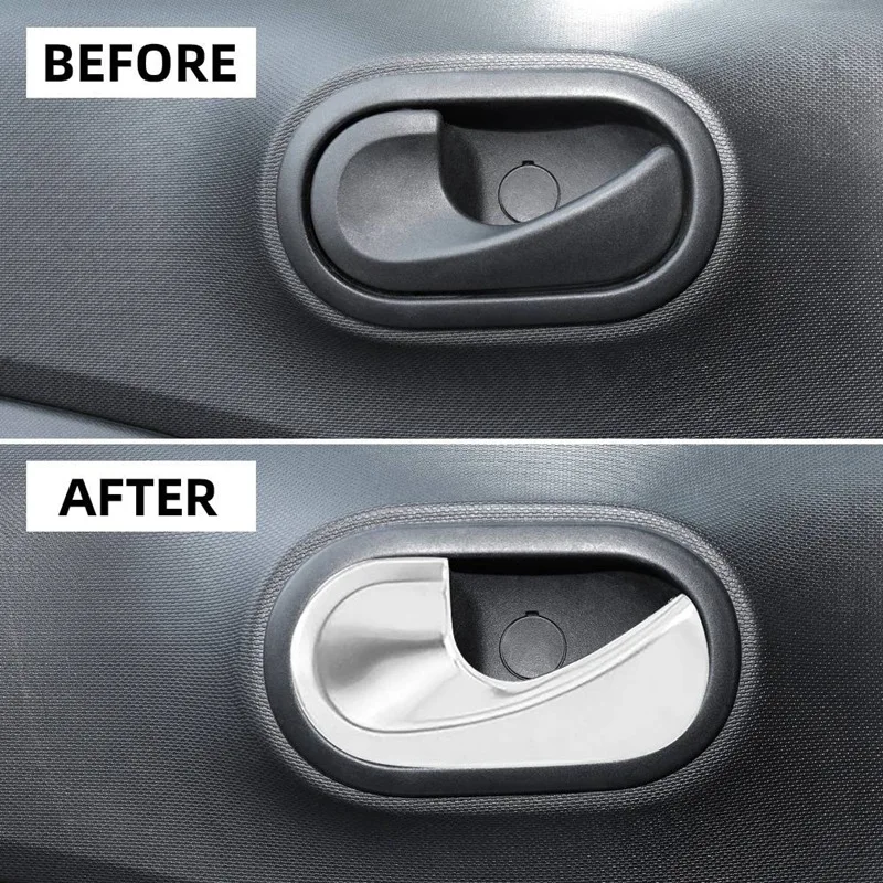 Chrome Inner Door Handle Cover Trim For Smart Fortwo Forfour 453 2015-2020 Car Styling