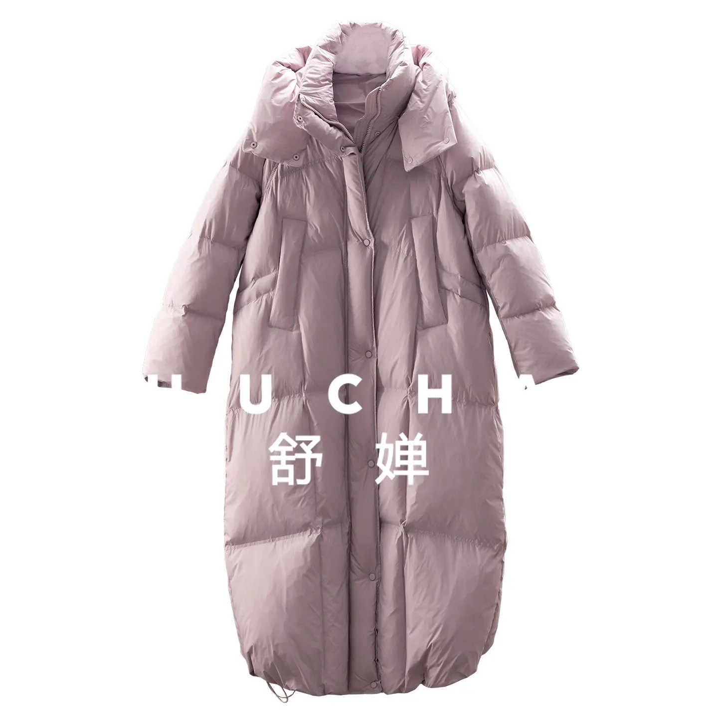 

Thick Long Down Jacket Women Heavy One for Winter 90 White Duck Down Hooded Jacket H75F8