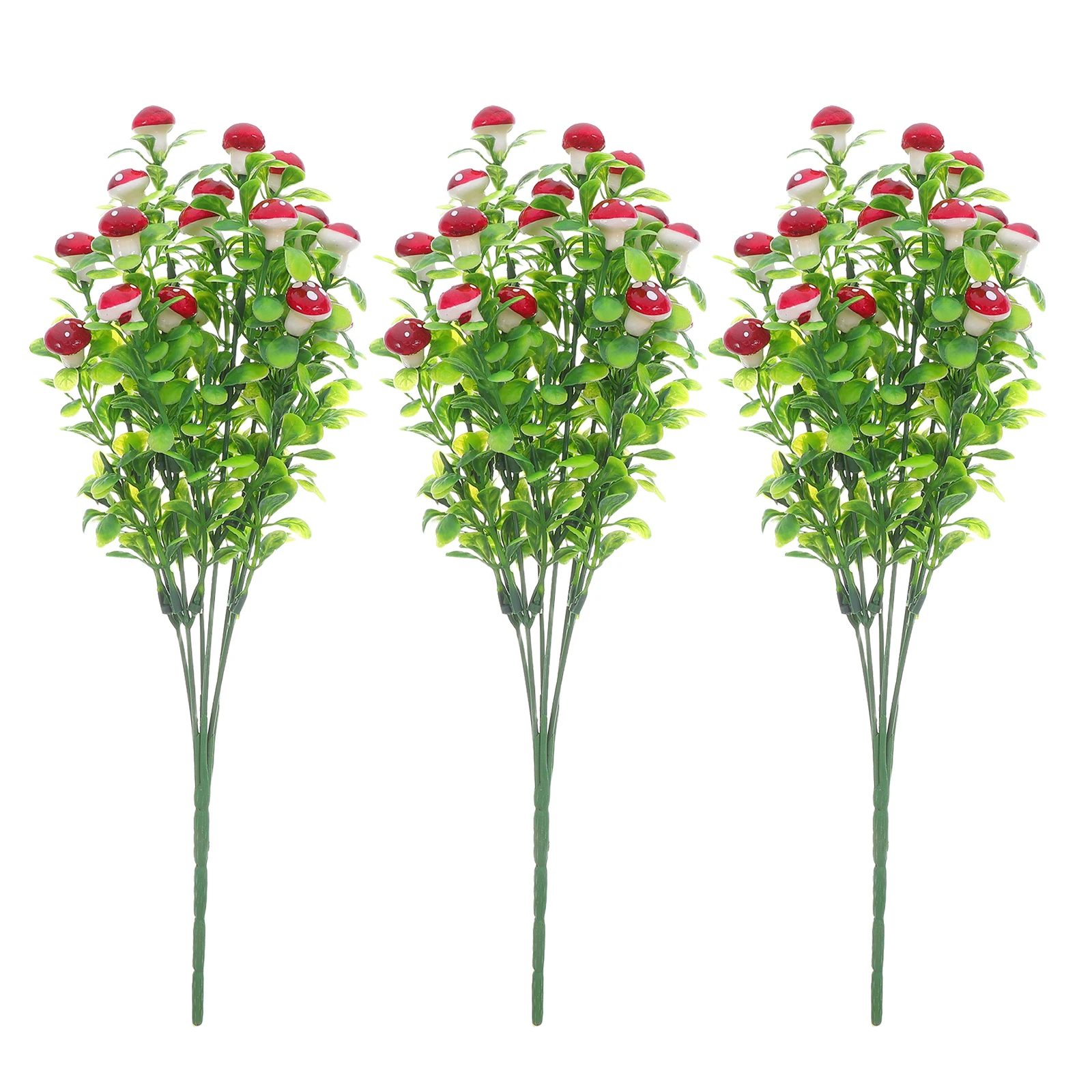 

3pcs Artificial Plant Decoration Realistic Mushroom Floral Picks for Home Office Faux Vegetable Stems Synthetic Bouquet