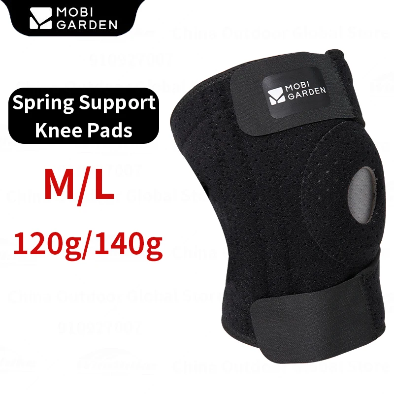 

MOBI GARDEN Альпинистские наколенники Пружинная поддержка Дышащий регулируемый эластичный мениск для пеших прогулок Велоспорт Бег SBR