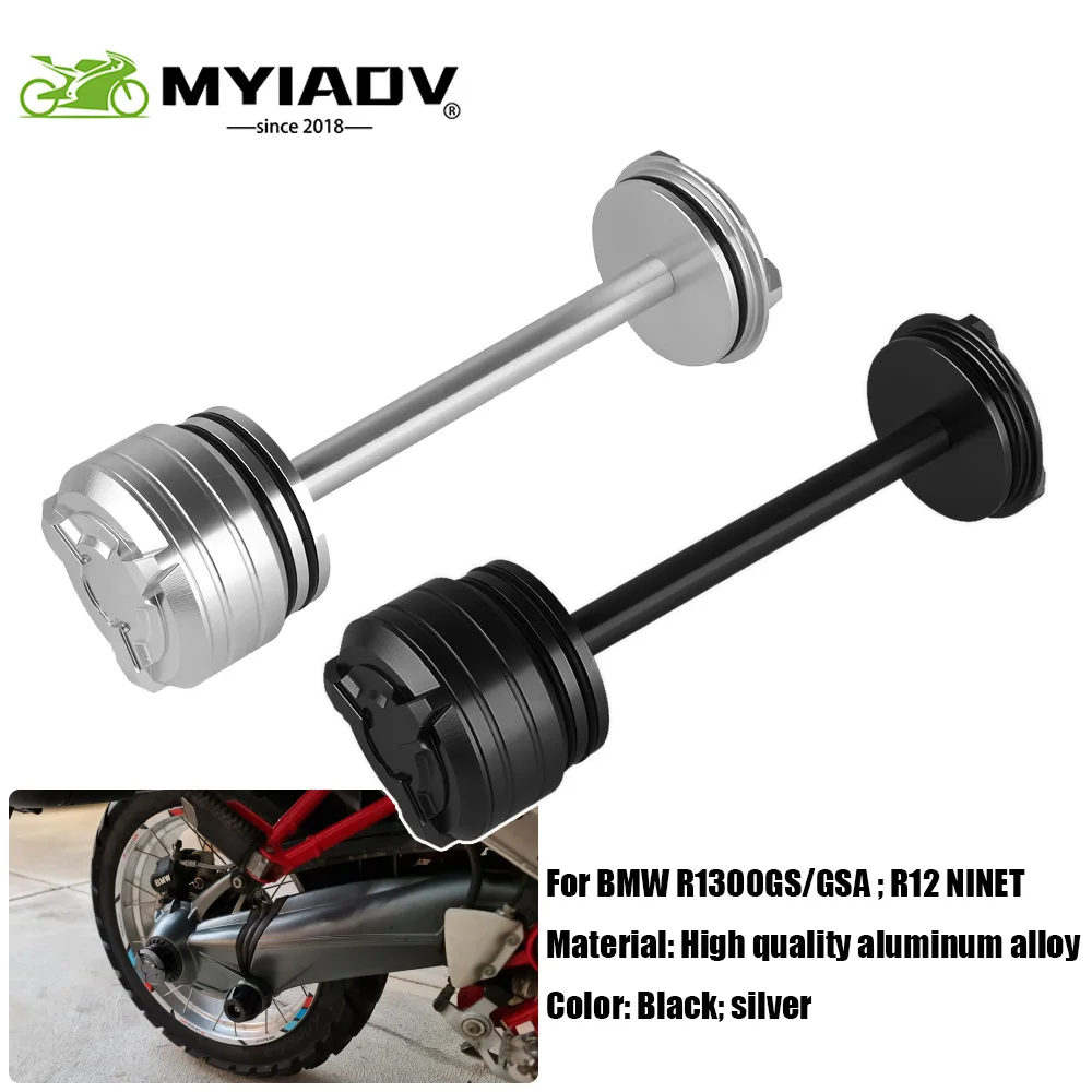 Für BMW R 12 NINET R12 NEUN T R1300GS R1300GS ADV 2026 Motorrad Hinterrad Gabel Achse Kappe Crash-schutz Slider Spindel Hub